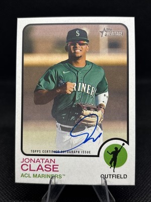 2022 Topps Heritage Minor League #ROA-JCL JONATAN CLASE Real One Auto