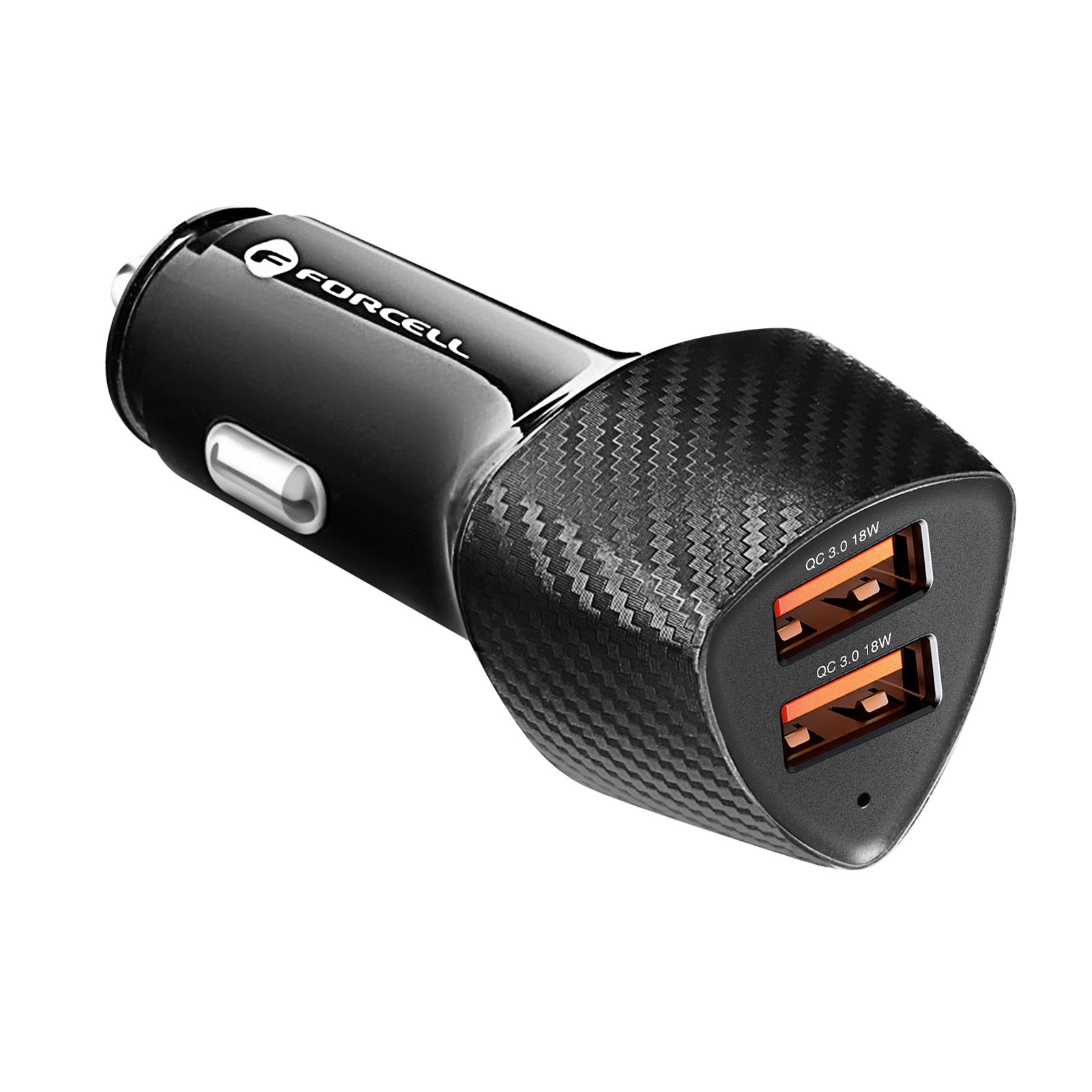 Chargeur voiture double USB 36W Forcell avec recharge rapide QC 3.0