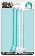 Dog Toothbrush Dual Headed Design Dental Toothbrushes for Small Large Dogs, 4