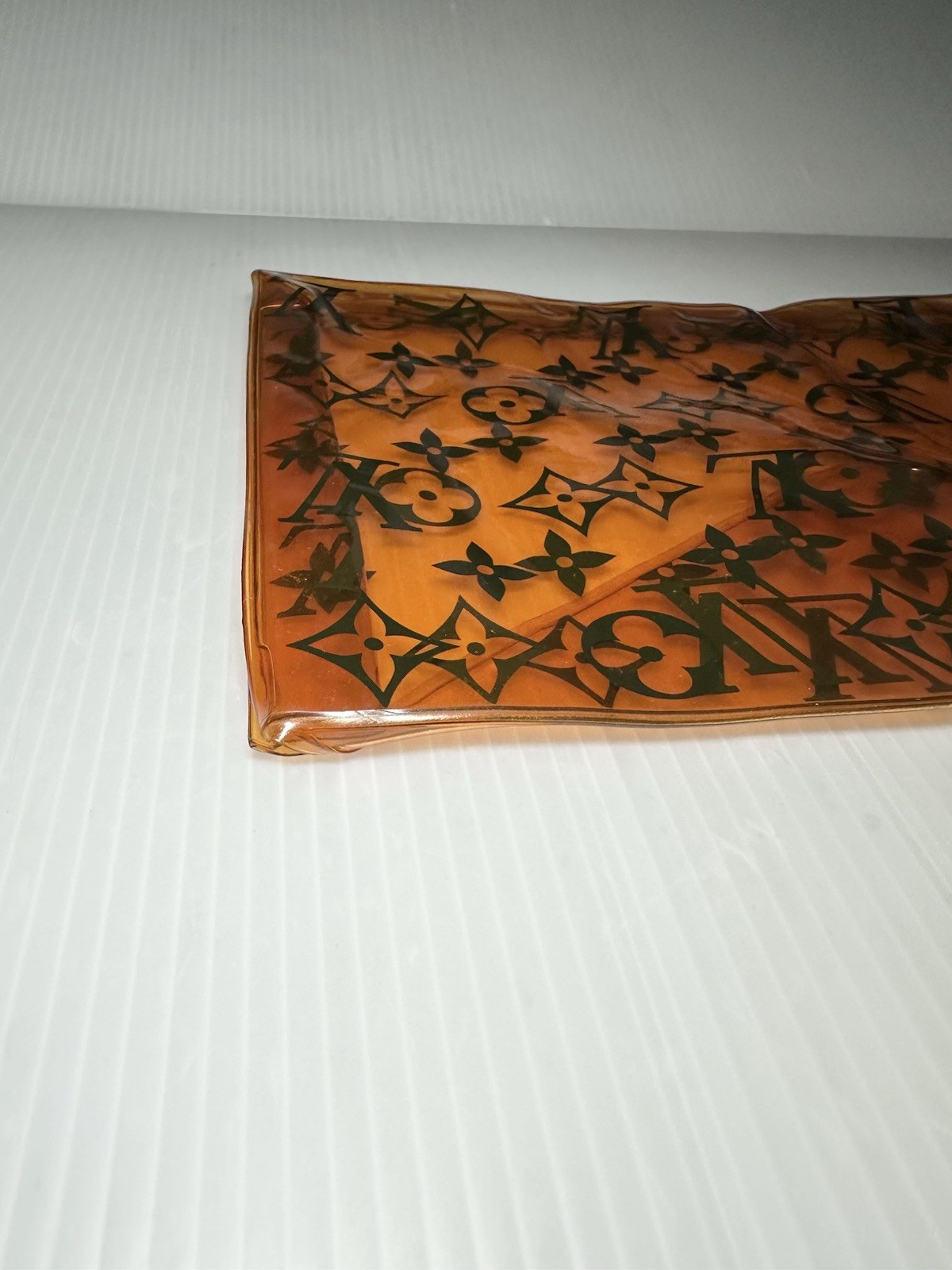 Louis Vuitton Pouch Pochette For swim suit Duster  Monogram Embossed PVC Rare image 5