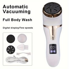 Electric Foot Callus Remover For Feet Dead Skin  IPX7 Water Proof 3 Heads White