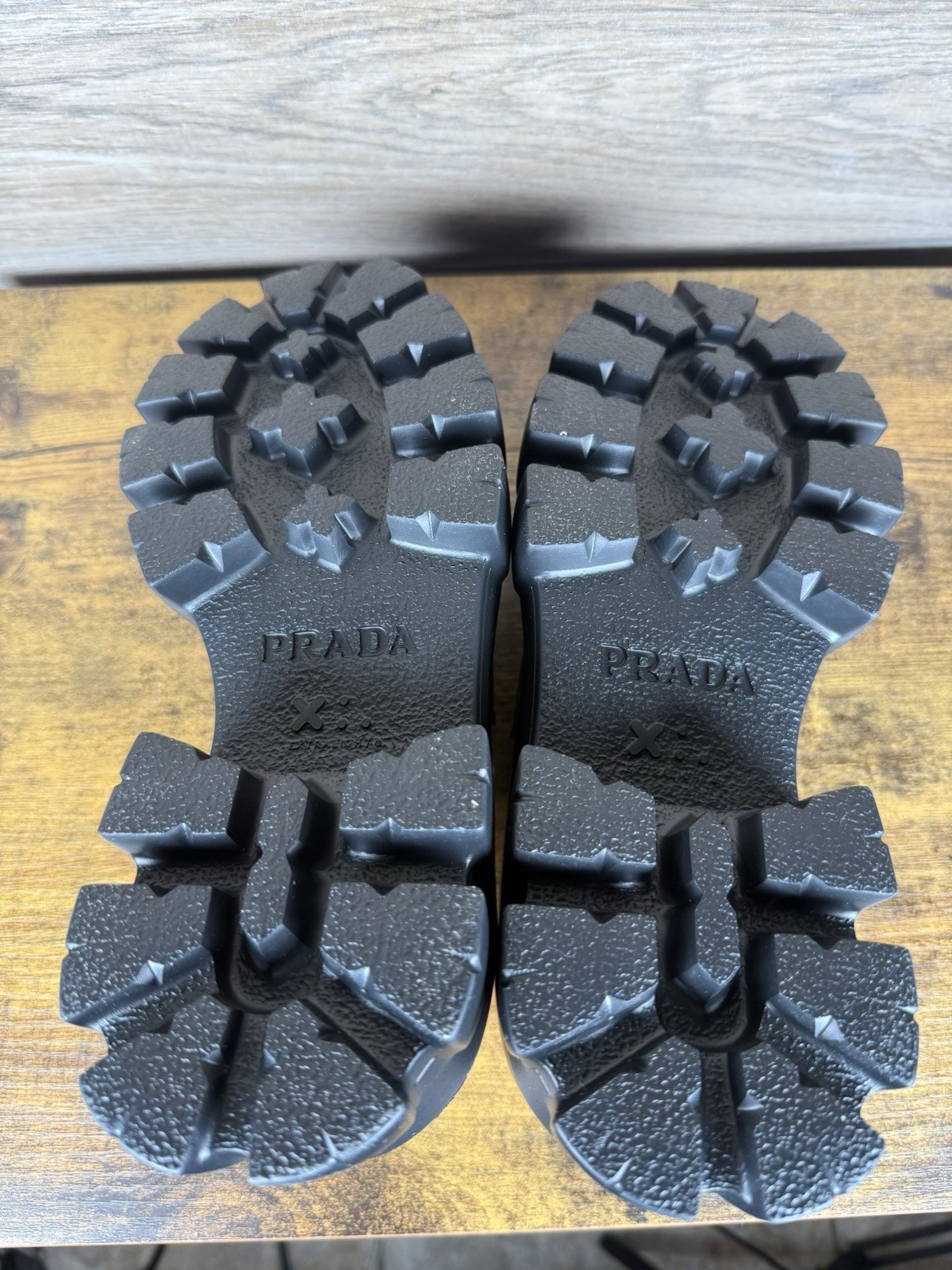 Prada Monolith Brushed Leather Loafers Black EU 38 US 7.5 thumbnail 7