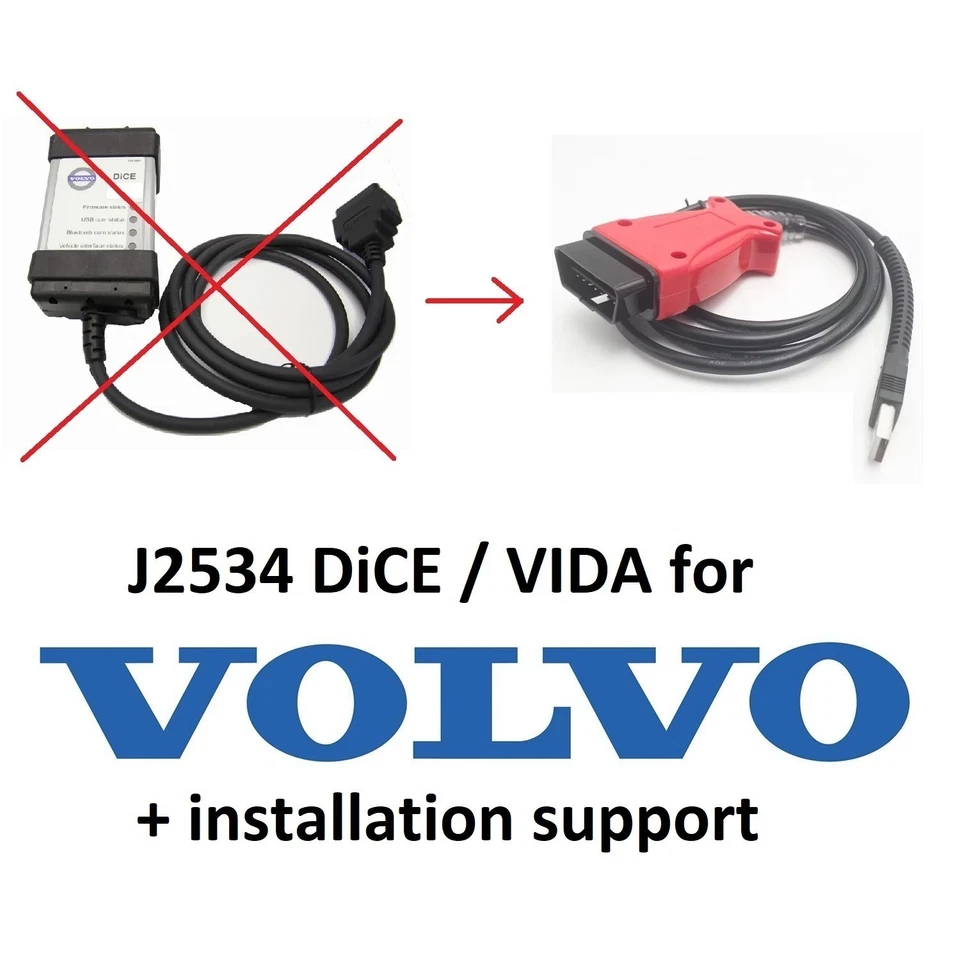 Volvo Vida DiCE replacement: diagnostic cable + software and support