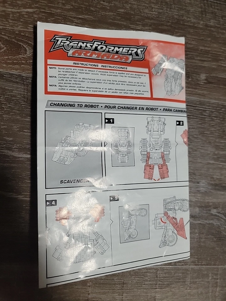Transformers Armada Scavenger w instruct 2003 w Long Haul Mixmaster incomplete - Image 4 of 4