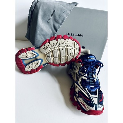 Balenciaga Multi Leather And Mesh Track.2 Open Sneakers Unisex