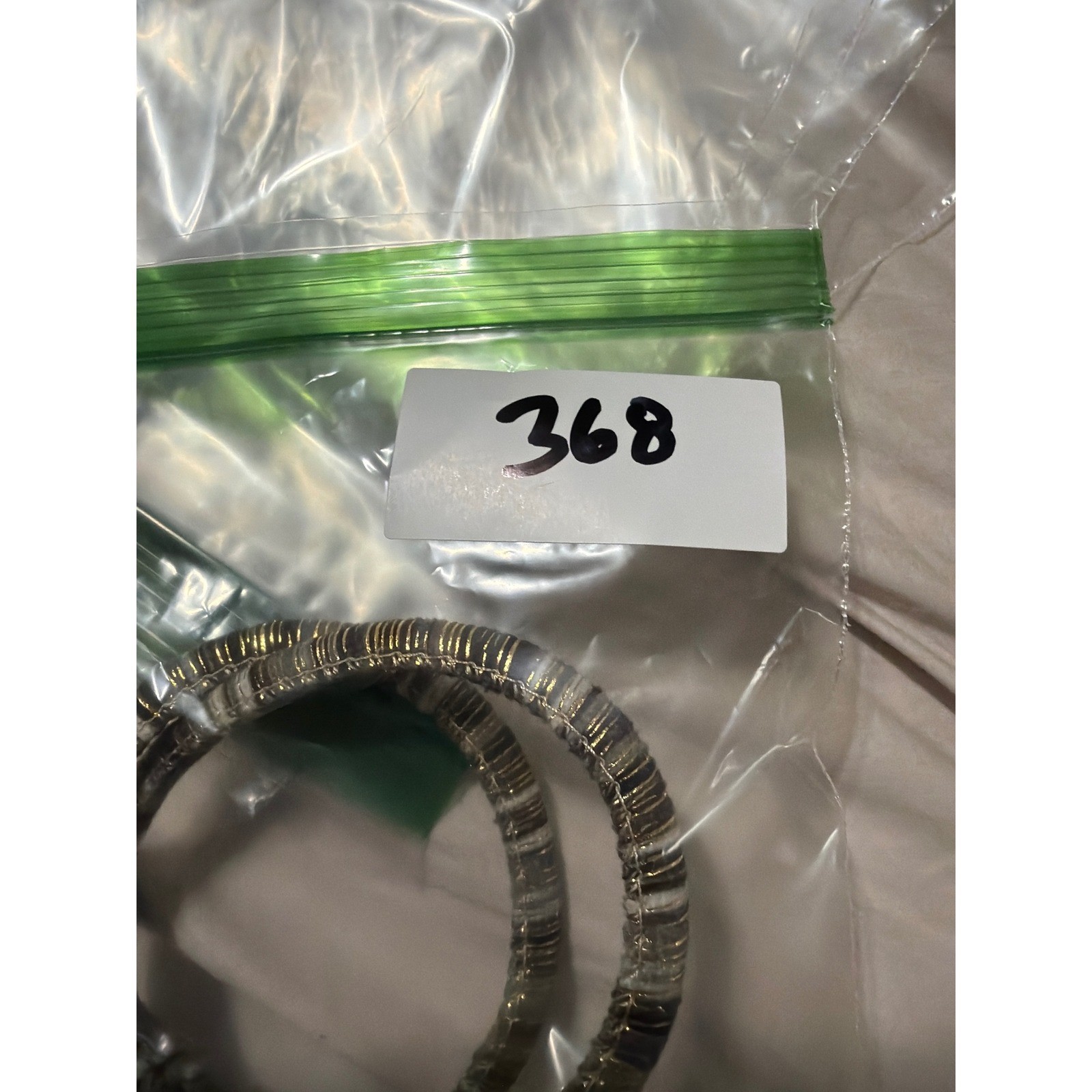 Boho Stackable Beaded Bracelets Set Gray White Go… - image 4