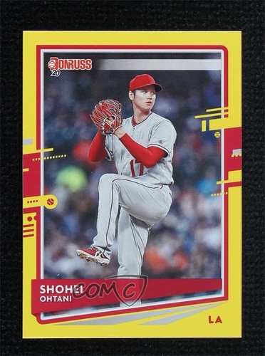 2020 Panini Donruss Photo Variation Yellow Shohei Ohtani (Pitching) #94 08nc