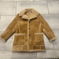 Sawyer of Napa shearling sheepskin Rancher Coat 70s Size 42