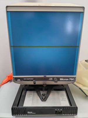 Vintage MICRON 760 Microfiche Reader