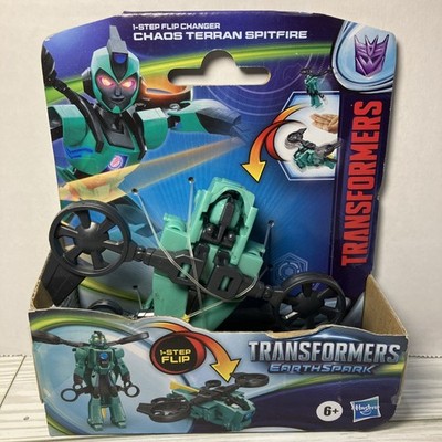 NEW Transformers EARTH SPARK CHAOS TERRAN SPITFIRE 1 STEP FLIP Figure HASBRO