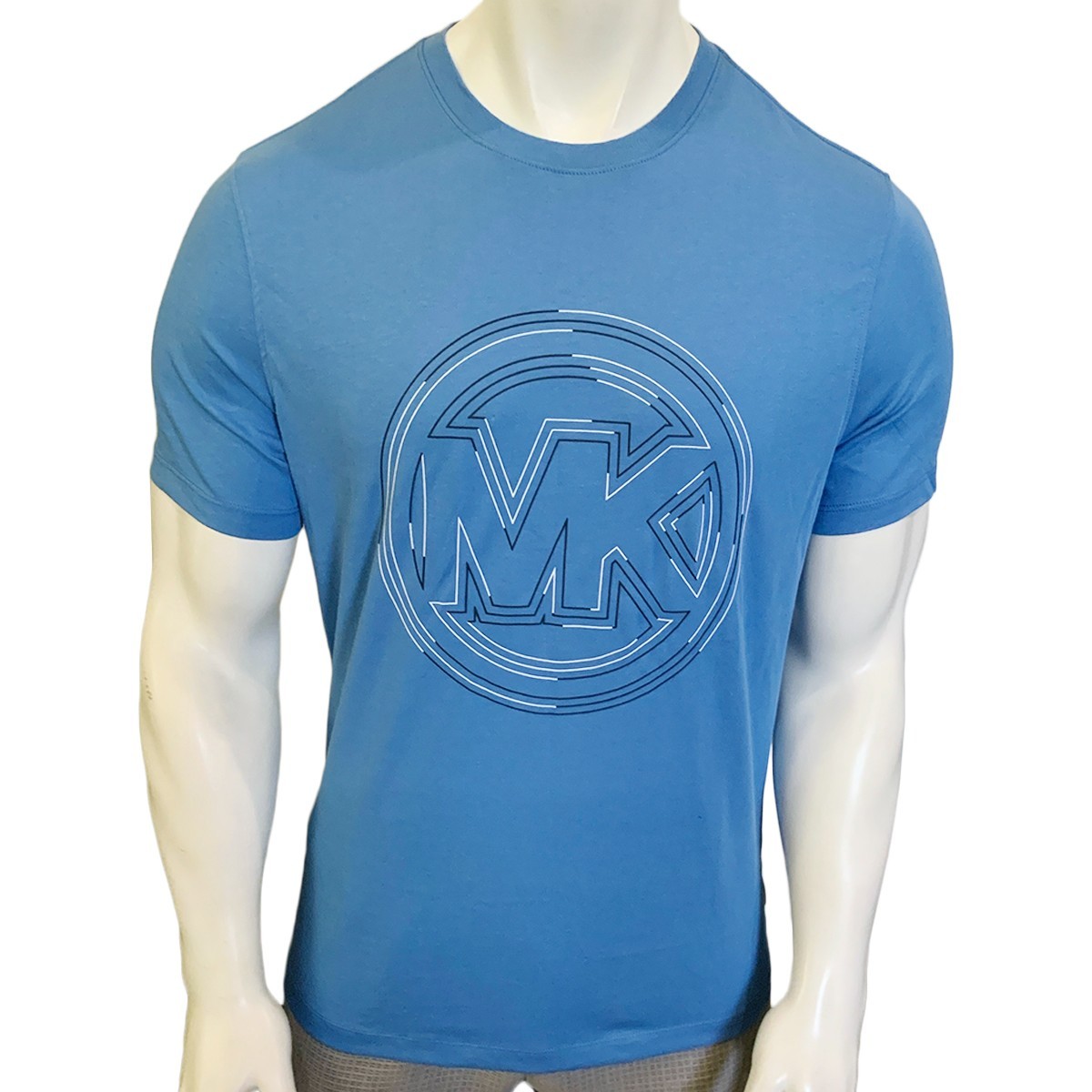 NWT MICHAEL KORS MSRP $56.99 MEN'S BLUE CREW NECK SHORT SLEEVE T-SHIRT SIZE M thumbnail 2