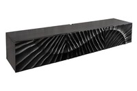 Tv HäNgeboard Schwarz 160 Cm Mangoholz Handarbeit Lowboard Fernsehboard HäNgend