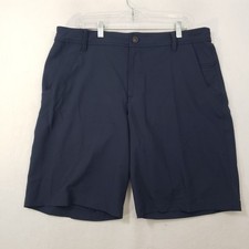 Lululemon Chino Short Men's size 38 Navy Blue 11" Inseam Flat Front Golf Casual