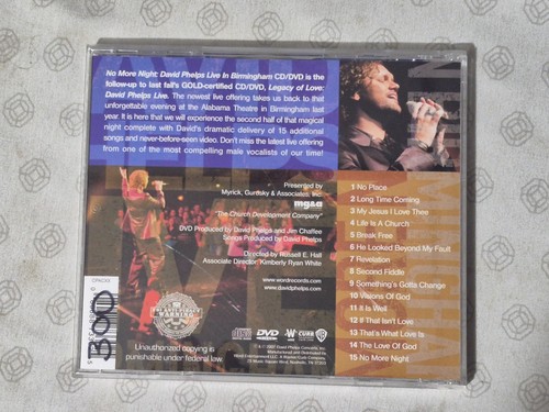 No More Night: David Phelps Live in Birmingham (CD & DVD, 2007) - Picture 3 of 7