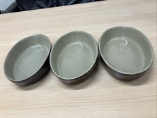 3 X Moira Farmhouse Stoneware Oval Pie Lasagna Flan Quiche Oven Baking Dishes