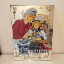 Quadro specchio pubblicitario vintage AMARENA FABBRI 58x40 originale 80'
