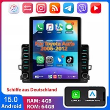 Autoradio per Toyota Auris E15 2006-2012 Android15 4+64G CarPlay GPS Nav BT WIFI