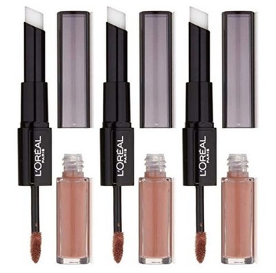 3er-Packung L'Oreal Infallible Pro-Last 2-Step Lipcolor Lippenstift #119 NEVERENDING NUTMEG
