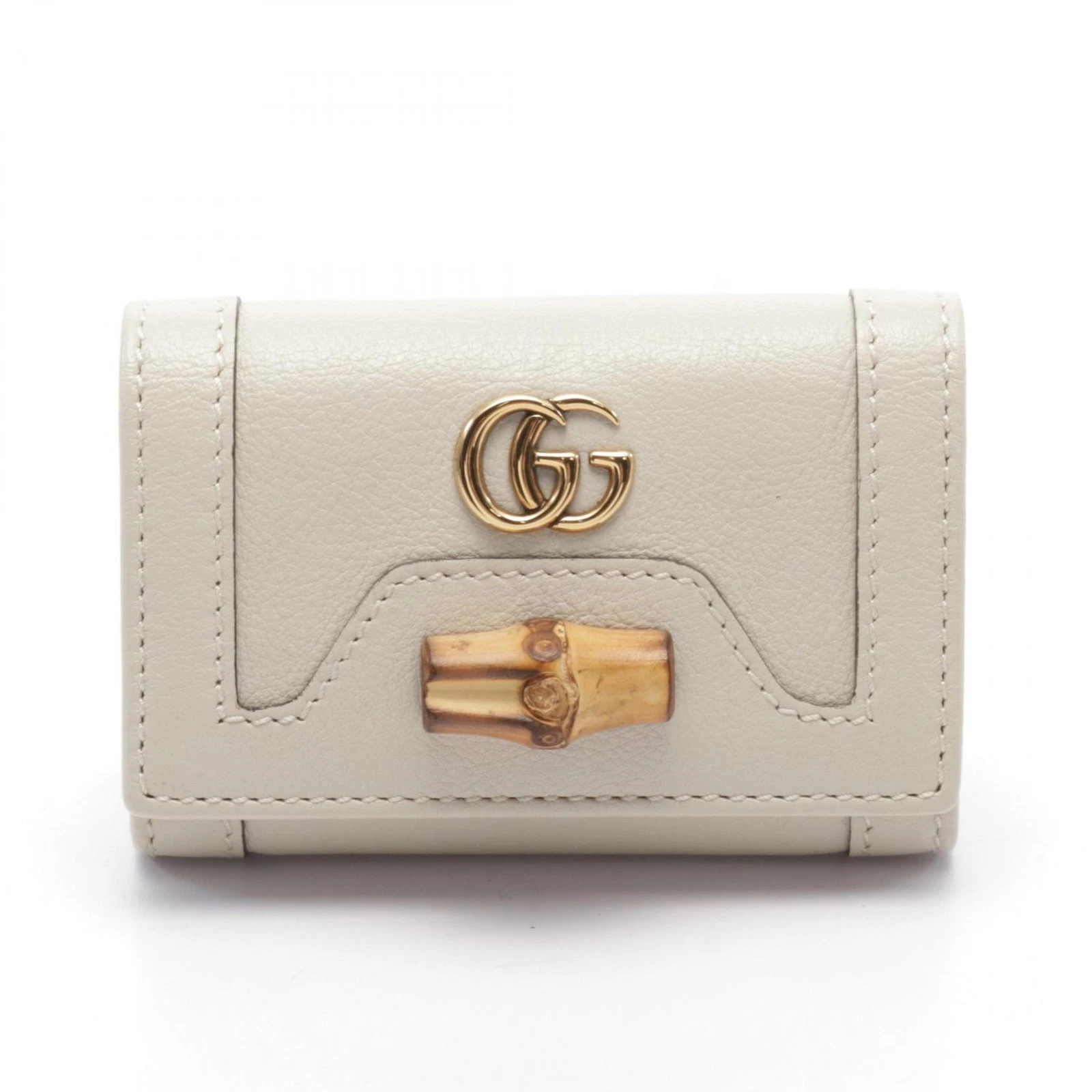 Gucci étui à clés bambou accessoires cuir femme beige 658636 occasion