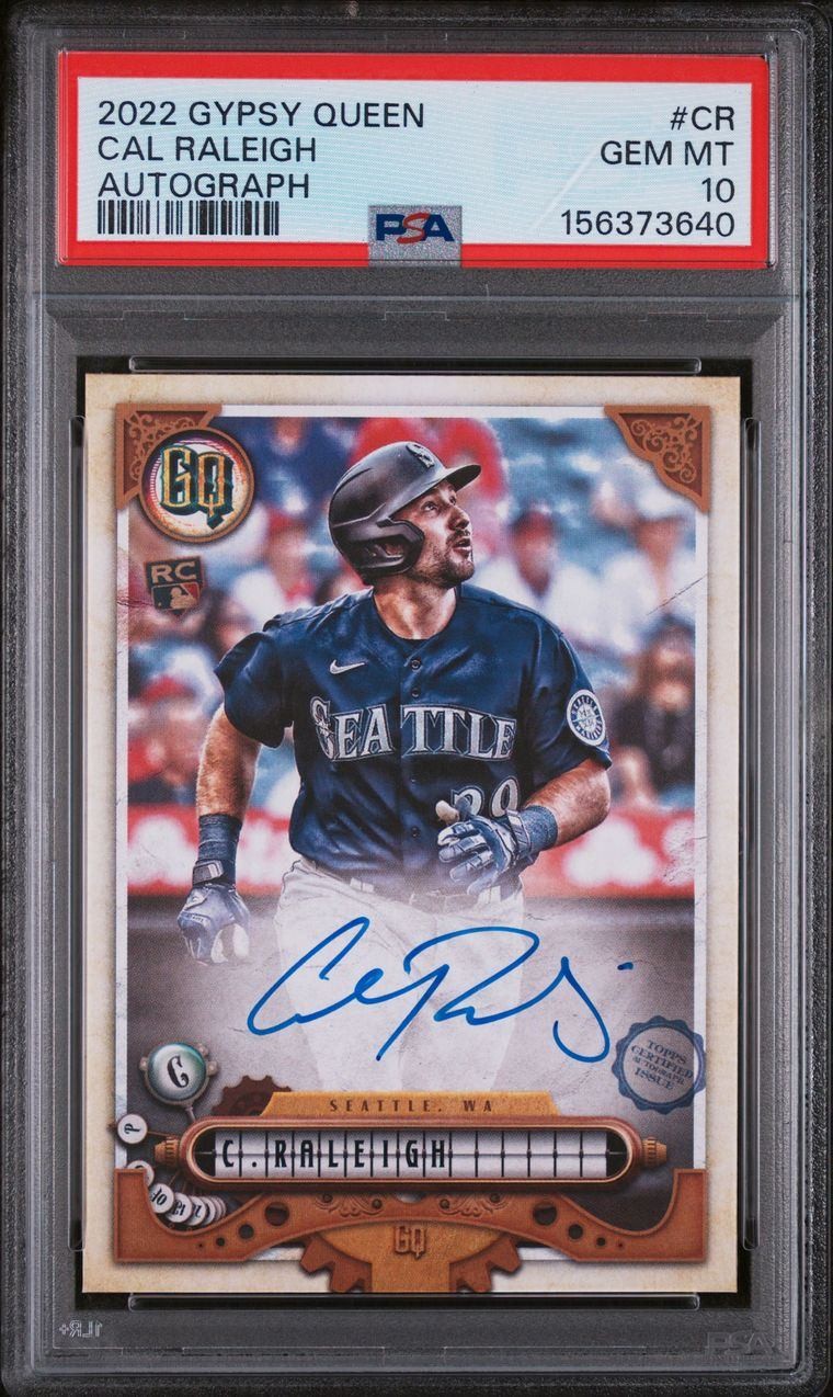 Cal Raleigh Seattle Mariners 2022 Gypsy Queen Topps RC Auto PSA 10 #CR