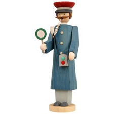 Räuchermann Räucherfigur Seiffener Volkskunst Die Langen Erzgebirge Holz 32 cm