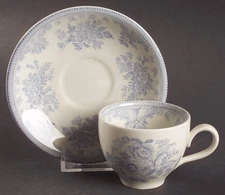 Burgess & Leigh Asiatic Pheasants Blue Demitasse Cup & Saucer 2380167