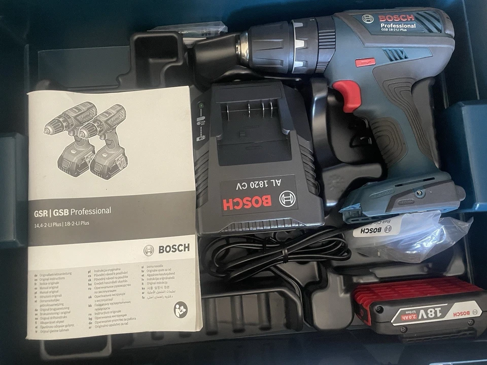 Bosch Professional GSB18-2-LI PLUS Perceuse Visseuse à Percussion 1 x 18 V 2 Ah - Photo 2/3