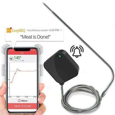 Smart Wireless Bluetooth BBQ Grill Thermometer & Smoker Oven Meat Stainless Prob