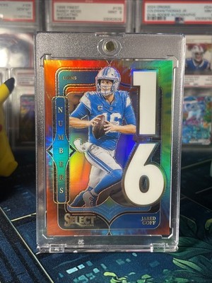 2024 PANINI SELECT SELECT NUMBERS 7 JARED GOFF TIE-DYE PRIZM 02/25