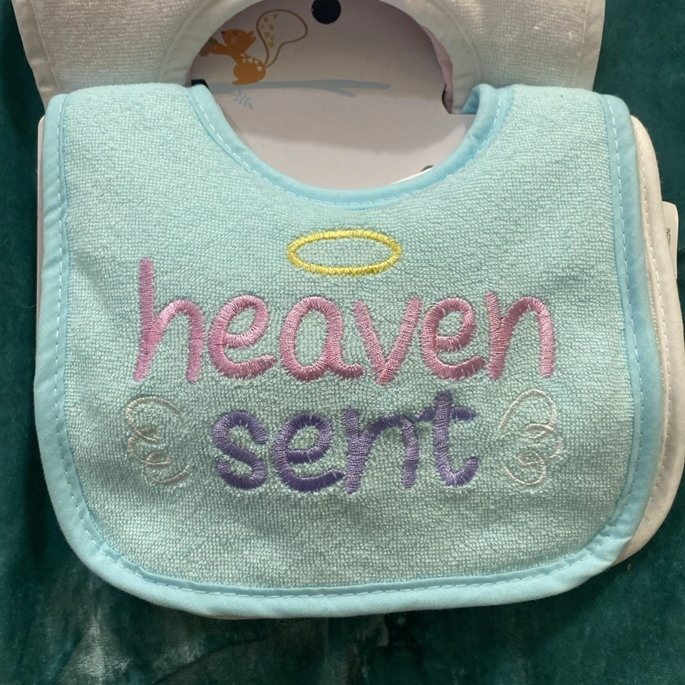 Parents Choice Bibs 4 Pack Baby Girl Terry Cloth 7x5 inch Pastel Bibs NWT - Image 3 of 4