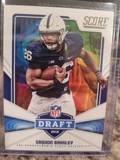 2018 Score - NFL Draft Saquon Barkley #6 (RC) Rookie Card Penn State Eagles RB. rookie card picture