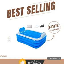 Portable Double Blow-Up Bathtub with Electric Pump - Relax Anywhere Indoors