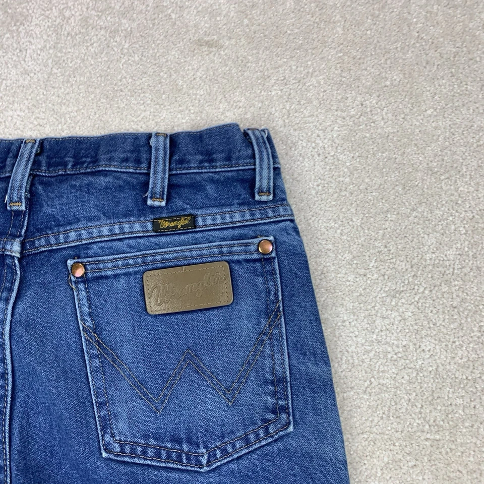 Wrangler Jeans Mens 31x32 Blue Cowboy Cut Slim Fit 936PWD Dark Wash Denim Rodeo - Image 3 of 4