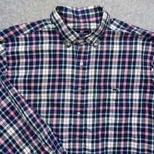 Vineyard Vines  Performance Classic Fit Tucker Shirt Mens Extra Large Blue Pink