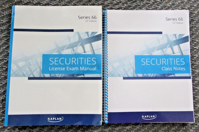 Kaplan Series 66 License Exam Manual, Class Notes 66 12th Edition