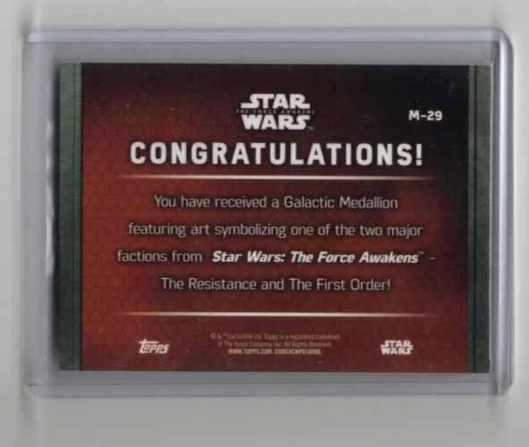 Star Wars Force Awakens Series 1 2015 Topps PLATINUM Medallion M-29 C-3PO #2/9 - Image 2 of 4