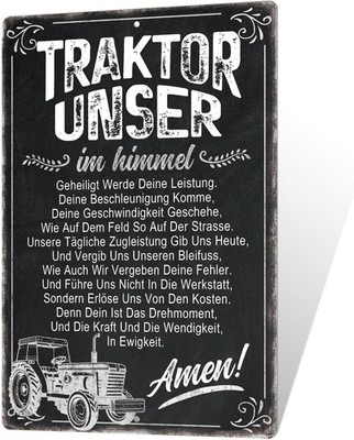 Putuo Decor Traktor Unser Blechschild   Lustiges Traktor Geschenk für La