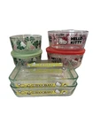 Pyrex HELLO KITTY (2) small bowls, (2) large bowls, (2) rectangle