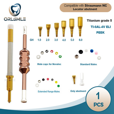 Locator overdenture abutment Male caps kit fit to Straumann NC GH1-6