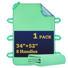 Washable Waterproof Bed Pad with 8 Handles, 34"x52" Reusable Incontinence Underp