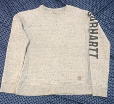 Carhartt Kids Sweatshirt Gray M 8-10 Logo Sleeve Crewneck Pullover