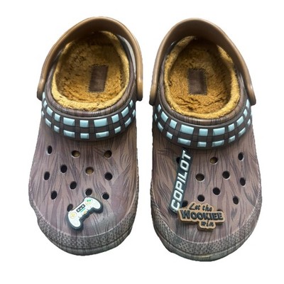 Crocs Star Wars Chewbacca Classic Lined Clog Espresso 2023 Size M5 / W7 Jibbetz