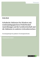 Schulische Inklusion Bei Kindern Mit SonderpäDagogischem FöRderbedarf....