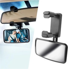 360 Curved Baby Car Mirror without Dead Angle,Clip on Car Seat Mirror for Baby