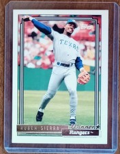 Ruben Sierra 1992 Topps Gold Winner #700 Texas Rangers