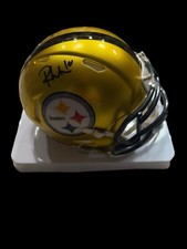ROMAN WILSON Signed PITTSBURGH STEELERS FLASH Mini Helmet MICHIGAN BAS
