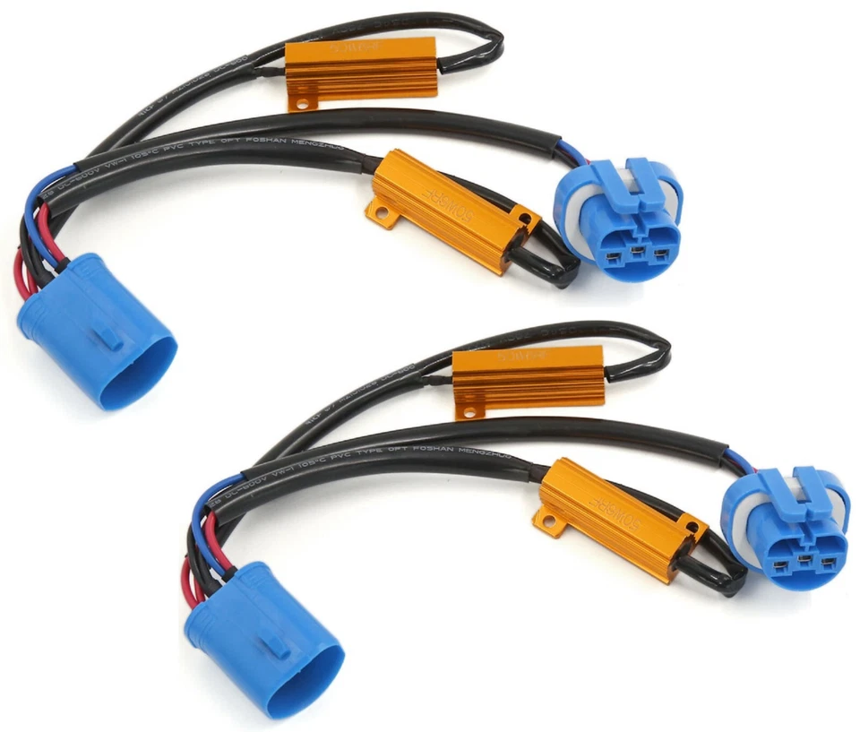 Wire LED Resistor Canceler Error Decoder 9004 HB1 Headlight Bulb Flickering Fix - Image 2 of 4