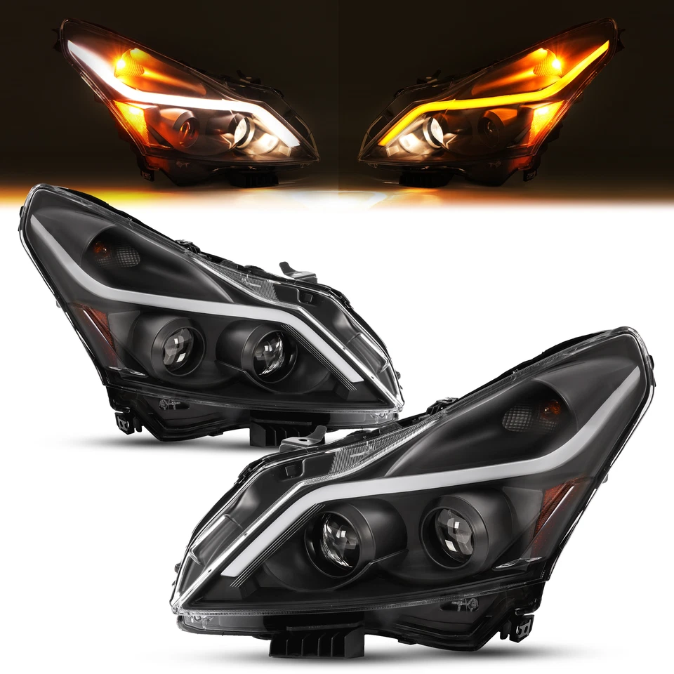 Projector Headlights W/LED DRL For Infiniti G37/G25/Q40 Sedan 2010-2015 2013 - Image 3 of 4