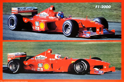 FERRARI F1-2000 FORMULA 1 RACE CARS Schumacher and Barrichello 