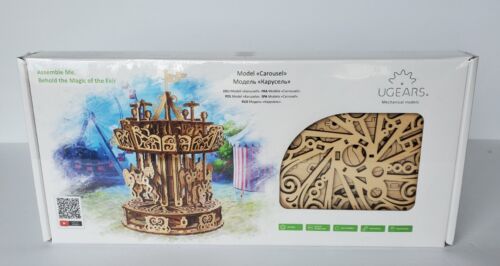 Ugears CAROUSEL 3D puzzle Mechanical Kids Model Kit building Wooden Assembly DIY - Picture 1 of 12